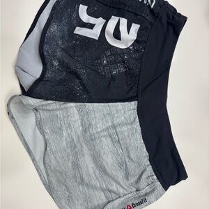 Reebok CrossFit Gray and Black Athletic Shorts